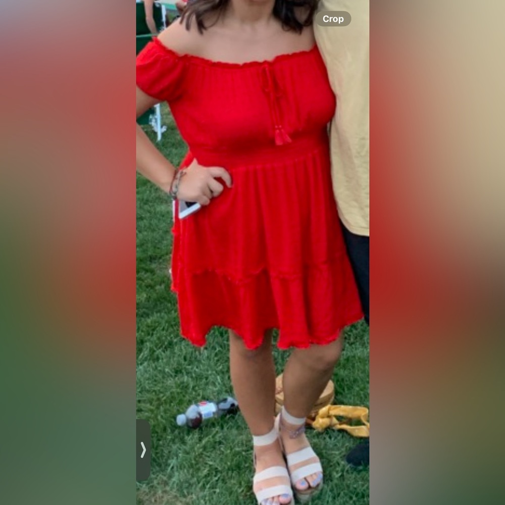 In Bloom Vibrant Red Dress